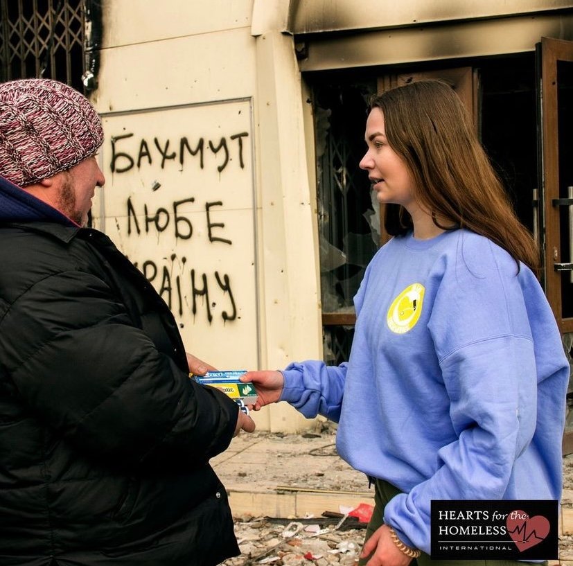 Volunteer performing a dental checkup